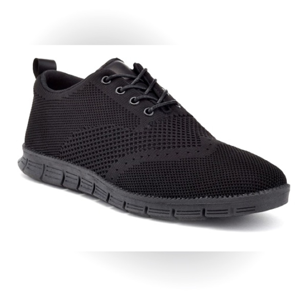 Men’s Franco Vanucci Black Memory Foam Loafer Sneakers, size 11.5